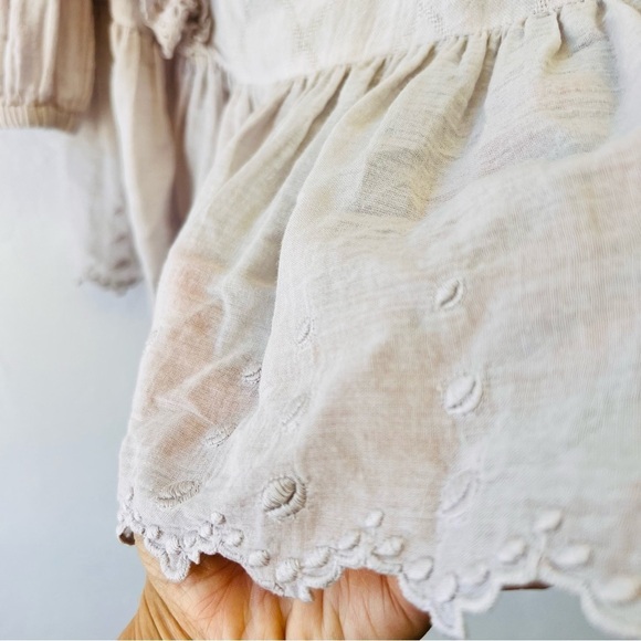 Masscob CATARINA - White Loose-fit cotton blouse with round neck Small - Picture 8 of 16